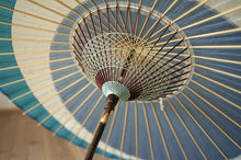 画像をギャラリービューアに読み込む, 小蛇の目傘【三日月 水色×ターコイズ】 - 和傘CASA