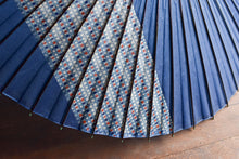 画像をギャラリービューアに読み込む, 蛇の目傘【縞帯 青×格子模様】
