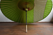 画像をギャラリービューアに読み込む, 蛇の目傘【縞帯 鶯×緑ストライプ】