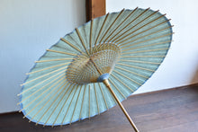 画像をギャラリービューアに読み込む, 日傘【二重張 白×雲竜紙(緑)】