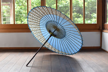画像をギャラリービューアに読み込む, 日傘【月奴 水色×白花青】