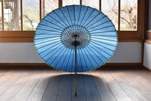 画像をギャラリービューアに読み込む, 日傘【藍段染め(水平)】