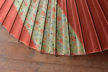 画像をギャラリービューアに読み込む, 蛇の目傘【縞帯 サーモンピンク×花柄】