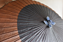 画像をギャラリービューアに読み込む, 蛇の目傘【月奴 黒×柿渋】(木柄)