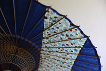 画像をギャラリービューアに読み込む, 蛇の目傘【縞帯 紺×水玉格子】