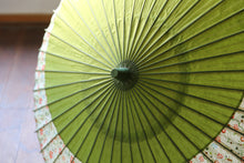 画像をギャラリービューアに読み込む, 日傘【月奴 鶯×花柄】