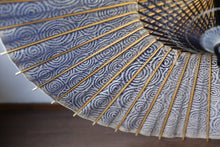 画像をギャラリービューアに読み込む, 日傘【二重張 紺×渦まき】 (小骨黒)