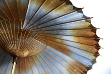 画像をギャラリービューアに読み込む, 日傘【網代 かすみ染め ブルーブラウン】(ココアブラウン)(女竹)