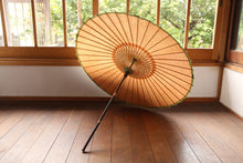 画像をギャラリービューアに読み込む, 日傘【二重張 透かし文様「七宝梅紋」×柿渋】 (グリーン)