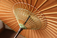 画像をギャラリービューアに読み込む, 日傘【二重張 透かし文様「七宝梅紋」×柿渋】 (グリーン)