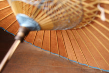 画像をギャラリービューアに読み込む, 日傘【二重張 透かし文様「ねじり輪」×柿渋】 (水色)