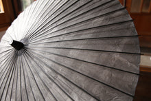 画像をギャラリービューアに読み込む, 日傘【二重張 重ね染め(黒)×柿渋鉄】(ブルー)