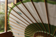 画像をギャラリービューアに読み込む, 日傘【月奴 緑×藍の葉】(軒ぼかし)