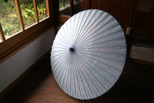 画像をギャラリービューアに読み込む, 日傘【二重張 水色×引き染め ブルーピンク】