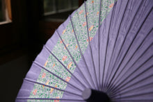 画像をギャラリービューアに読み込む, 日傘【縞帯 ラベンダー×花柄】 - 和傘CASA