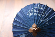 画像をギャラリービューアに読み込む, まめ和傘【郡上本染 鮎2匹】