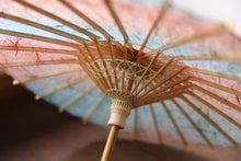 画像をギャラリービューアに読み込む, まめ和傘【雲竜紙(ピンク×ブルー)】