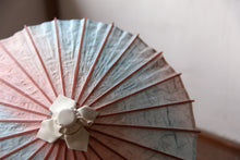 画像をギャラリービューアに読み込む, まめ和傘【雲竜紙(ピンク×ブルー)】