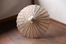 画像をギャラリービューアに読み込む, まめ和傘【落水紙 麻の葉(ベージュ)】
