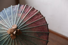 画像をギャラリービューアに読み込む, まめ和傘【落水紙 縞(ダークグリーン)】