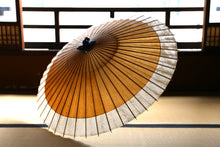 画像をギャラリービューアに読み込む, 蛇の目傘【軒奴 柿渋(黒柿)×白胡粉】(グレー)