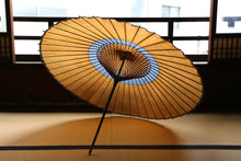 画像をギャラリービューアに読み込む, 蛇の目傘【中張 柿渋染(黒柿)×空色】