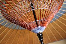 画像をギャラリービューアに読み込む, 蛇の目傘【中張 柿渋染(黒柿)×空色】