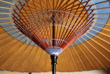 画像をギャラリービューアに読み込む, 蛇の目傘【中張 柿渋染(黒柿)×空色】