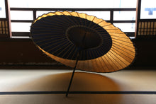 画像をギャラリービューアに読み込む, 蛇の目傘【月奴 黒×柿渋鉄】(ブルー)(竹柄)