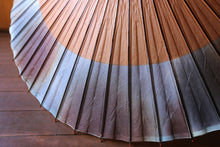 画像をギャラリービューアに読み込む, 蛇の目傘【助六 かすみ染め(ブルーブラウン)×柿渋染】 (女竹) - 和傘CASA