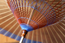 画像をギャラリービューアに読み込む, 蛇の目傘【軒奴 柿渋染(黒柿)×空色】(女竹)