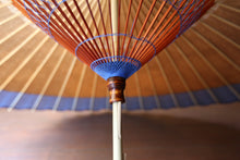 画像をギャラリービューアに読み込む, 蛇の目傘【軒奴 柿渋染(黒柿)×空色】(女竹)