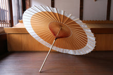 画像をギャラリービューアに読み込む, 蛇の目傘【軒奴 柿渋染×白胡粉】(女竹)