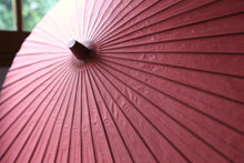 画像をギャラリービューアに読み込む, 日傘【桃色】(木柄カシュ―漆)