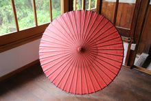 画像をギャラリービューアに読み込む, 日傘【桃色】(木柄カシュ―漆)
