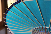 画像をギャラリービューアに読み込む, 日傘【月奴 ターコイズ×菊唐草】