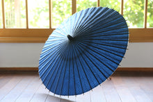 画像をギャラリービューアに読み込む, 日傘【二重張 紺×水玉(水色)】