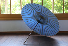 画像をギャラリービューアに読み込む, 日傘【二重張 紺×水玉(水色)】