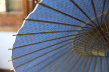 画像をギャラリービューアに読み込む, 日傘【二重張 紺×水玉(水色)】