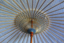 画像をギャラリービューアに読み込む, 日傘【二重張 紺×水玉(水色)】