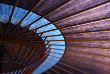 画像をギャラリービューアに読み込む, 蛇の目傘【中張 紫黒×空色】