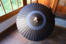 画像をギャラリービューアに読み込む, 蛇の目傘【中張 紫黒×空色】