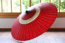 画像をギャラリービューアに読み込む, 蛇の目傘【中張 赤×白胡粉】