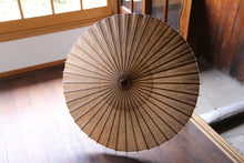 画像をギャラリービューアに読み込む, 日傘【二重張 柿渋染手漉き美濃和紙(黒柿)×透かし和紙水玉(小)】