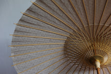 画像をギャラリービューアに読み込む, 日傘【二重張 柿渋染手漉き美濃和紙(黒柿)×透かし和紙水玉(小)】