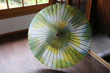 画像をギャラリービューアに読み込む, 日傘【二重張 ムラ染 ライム×白】