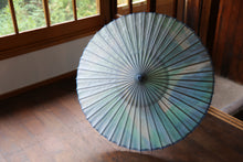 画像をギャラリービューアに読み込む, 日傘【二重張 胡粉×ぼかし染め(ブルーグリーン)】