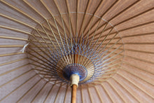 Cargar imagen en el visor de la galería, 日傘【二重張 柿渋染手漉き美濃和紙(原液)×透かし和紙水玉(小)】 - 和傘CASA