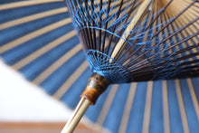 画像をギャラリービューアに読み込む, 日傘【群青】(女竹) - 和傘CASA