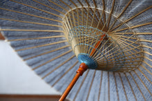 画像をギャラリービューアに読み込む, 日傘【二重張 青×ひし形】